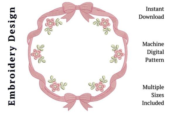 Pink Bow Floral Frame: A Holiday Embroidery Review