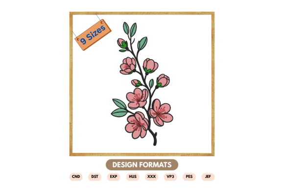 Review: Floral Branch Machine Embroidery