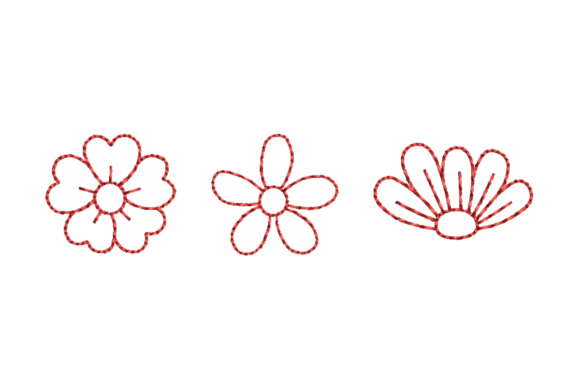 Review: Floral Outline Redwork Bundle for Gifts